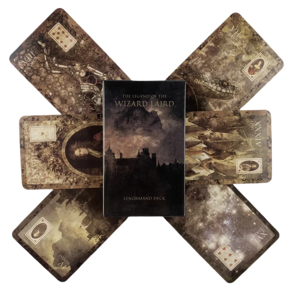 10,3*6 cm The Legend Of The Wizard Laird Lenormand Cards Oracle A 39 English Divination Edition Deck Borad Games