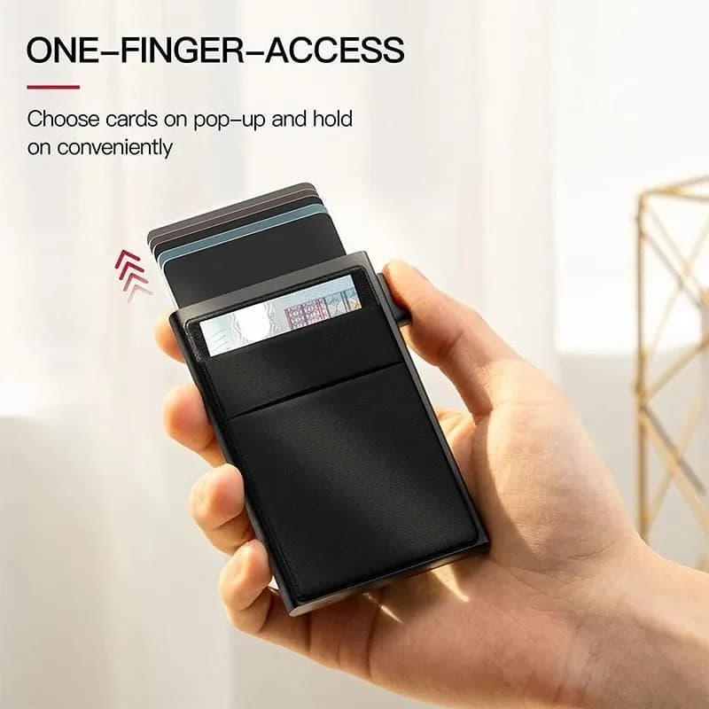 Porta carte di credito con protezione Rfid con slot per monete Porta carte di credito portafoglio da uomo Portafoglio mini portafoglio per uomo