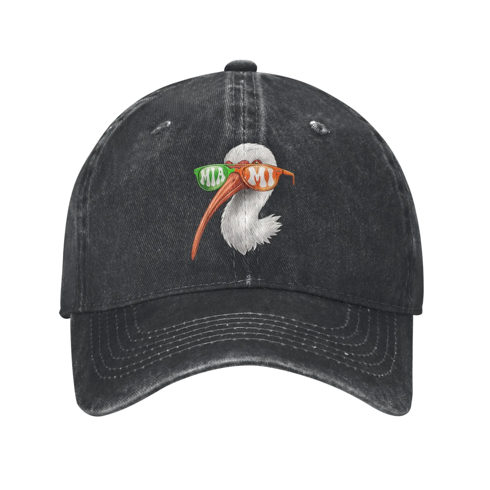 Miami Hurricanes Vintage American White Ibis con occhiali da sole Berretto da baseball da sole y2k Rock Snapback Cap Regalo di compleanno