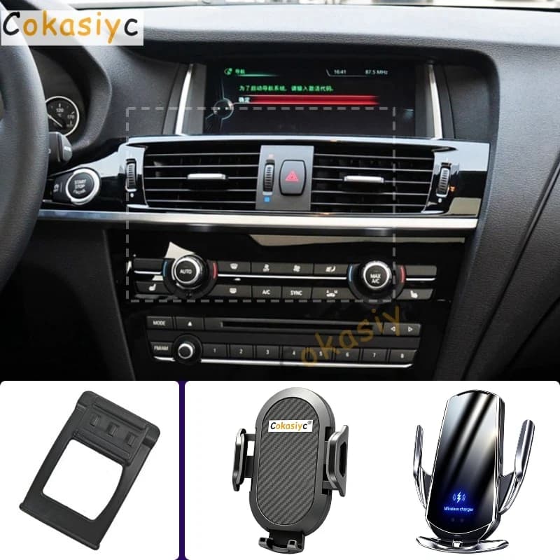 Supporto per telefono da auto per BMW X4 F26 2014 2015 2016 Supporti per cellulari Base fissa speciale per ricarica wireless per auto