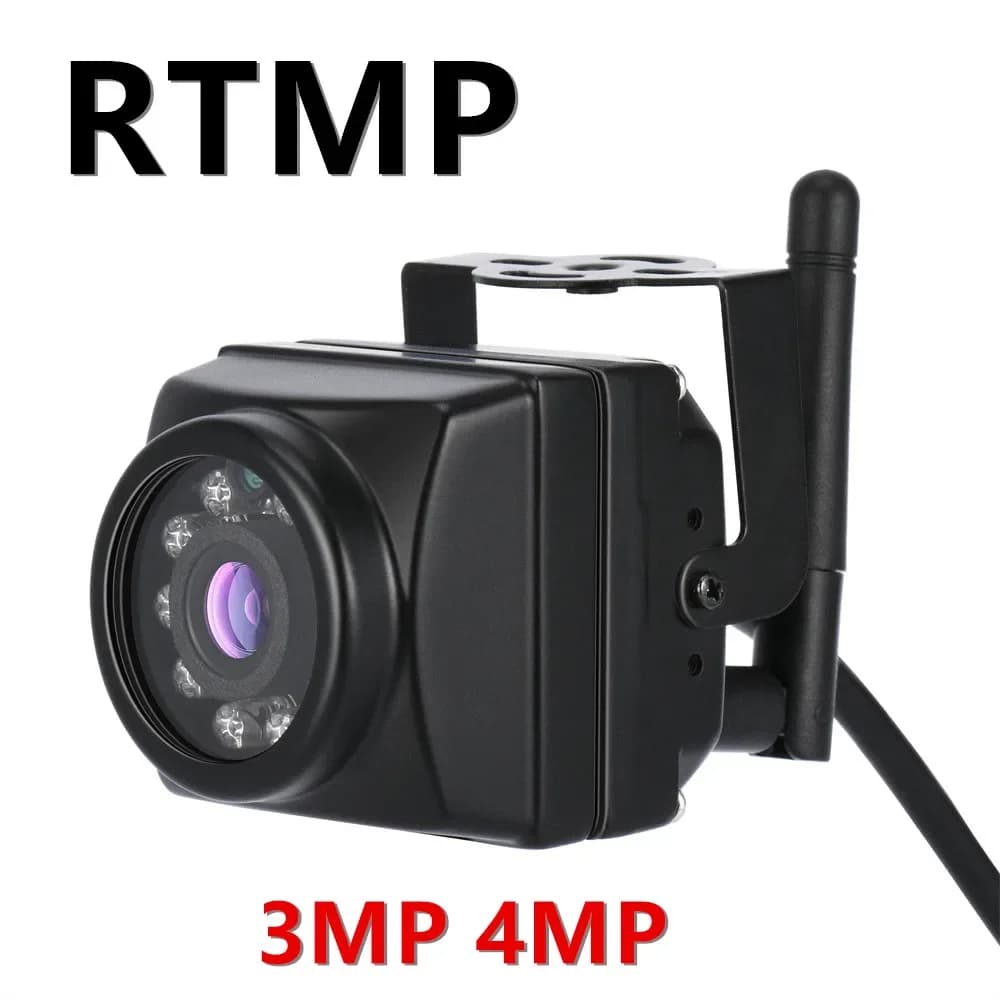 RTMP AC18PRO Mini Wireless Wifi 940nm IR Night 3MP 4MP IP WIFI External Camera RTMP H.264 H.265 128GB Sd Security Webcam