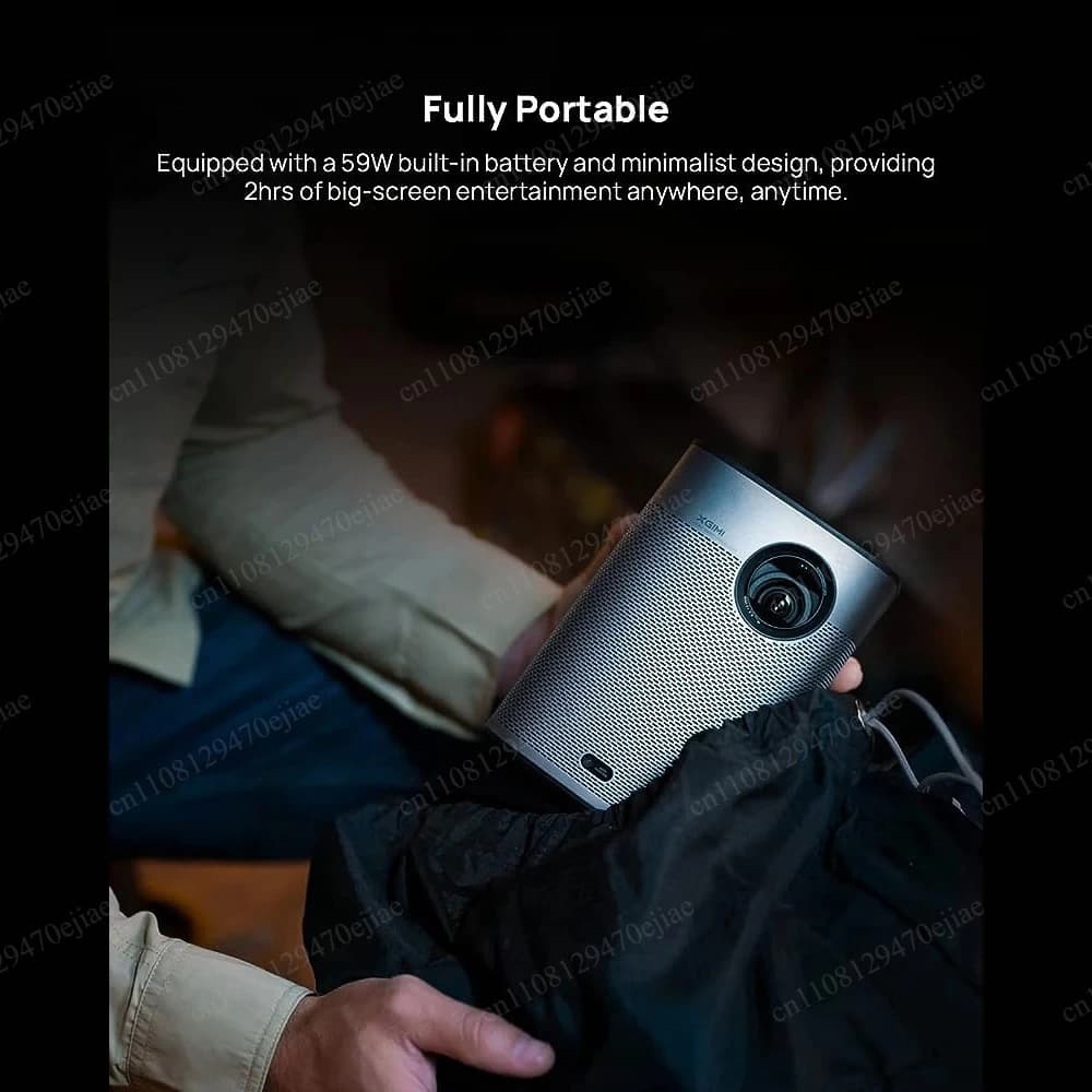 XGIMI Halo Plus Global Version 1080P Portable Projector,900 ANSI Lumens Android TV Mini Home Theater,3DAuto Focus VideoProjector