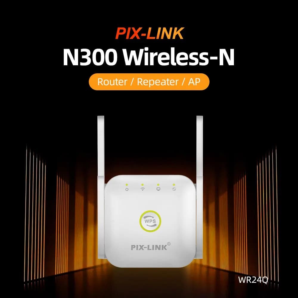 PIX-LINK WR24Q Ripetitore WiFi Wireless Wifi Extender 300Mbps Amplificatore Wi-Fi 802.11N Amplificatore di segnale Wi-Fi a lungo raggio 2.4G Wifi