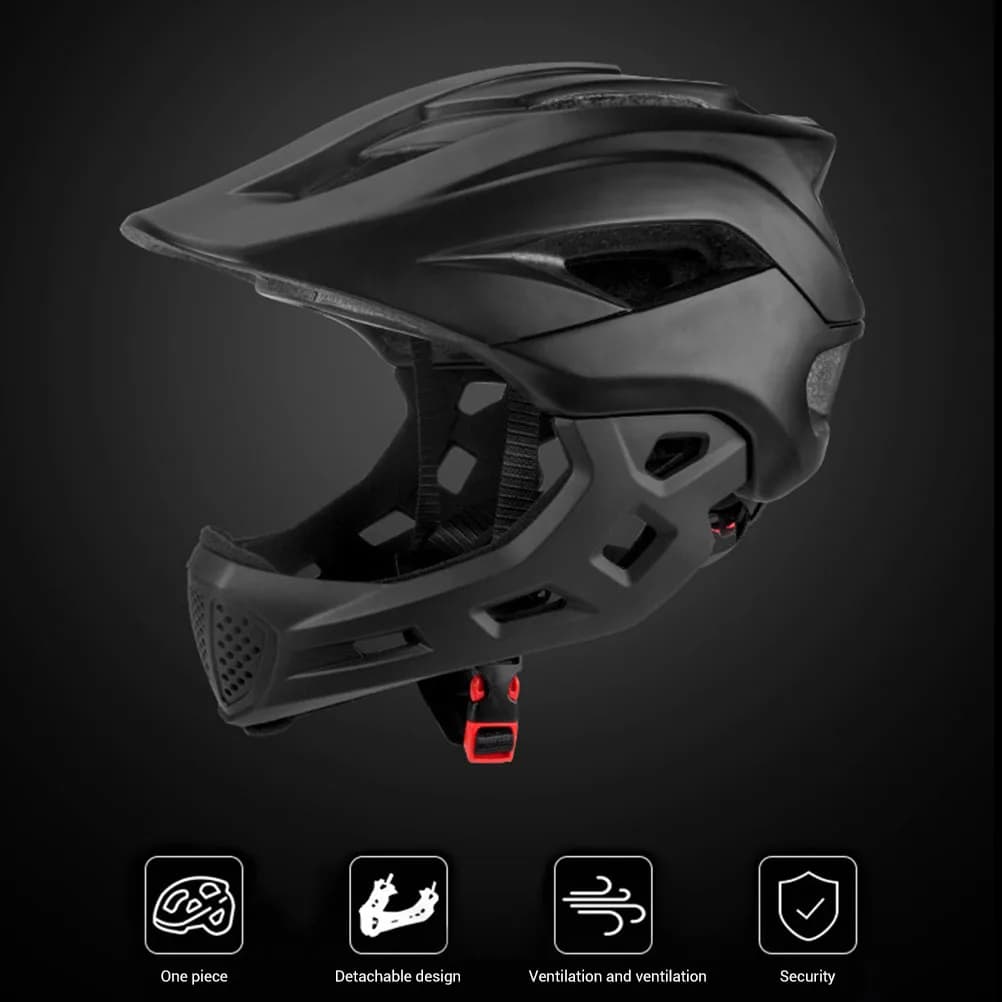 2 in 1 children's full bike helmet MTB BMX Dirtbike Skateboard with protection for chin detachable integral bike helmet for children