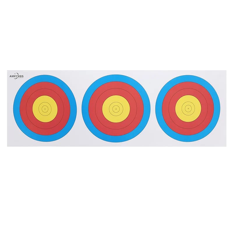 10 pezzi di carta bersaglio per tiro con l'arco 67 * 23 cm carta a doppia colla per arco ricurvo competitivo tiro pratica allenamento accessori per arco