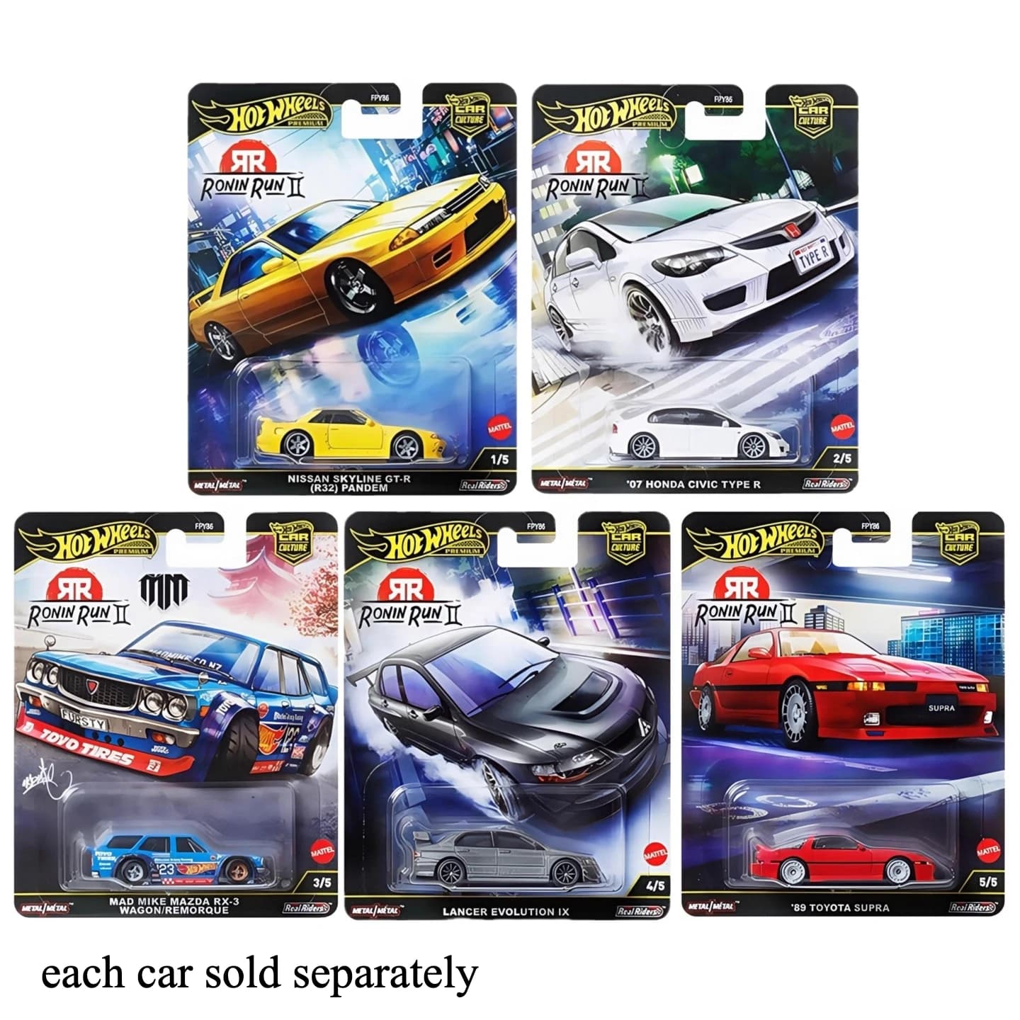2025 originale Hot Wheels Premium Car Culture Ronin Run metallo auto in miniatura Hotwheels 1/64 modello di auto 1:64 Diecast Hotwheels 981M