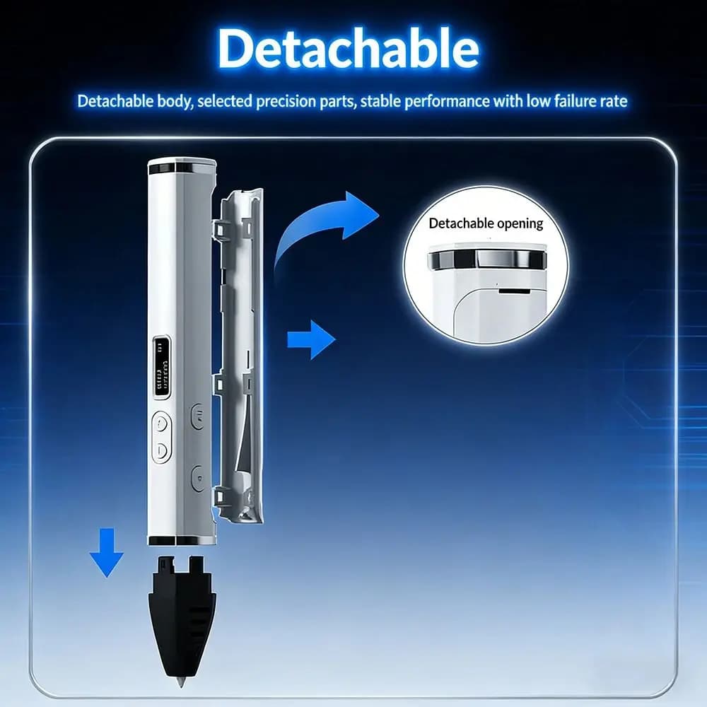 Professional 3D Pen with OLED Display, Temperature Control, DIY Drawing Pen, Quick PLA Filament Extrusion, Gift