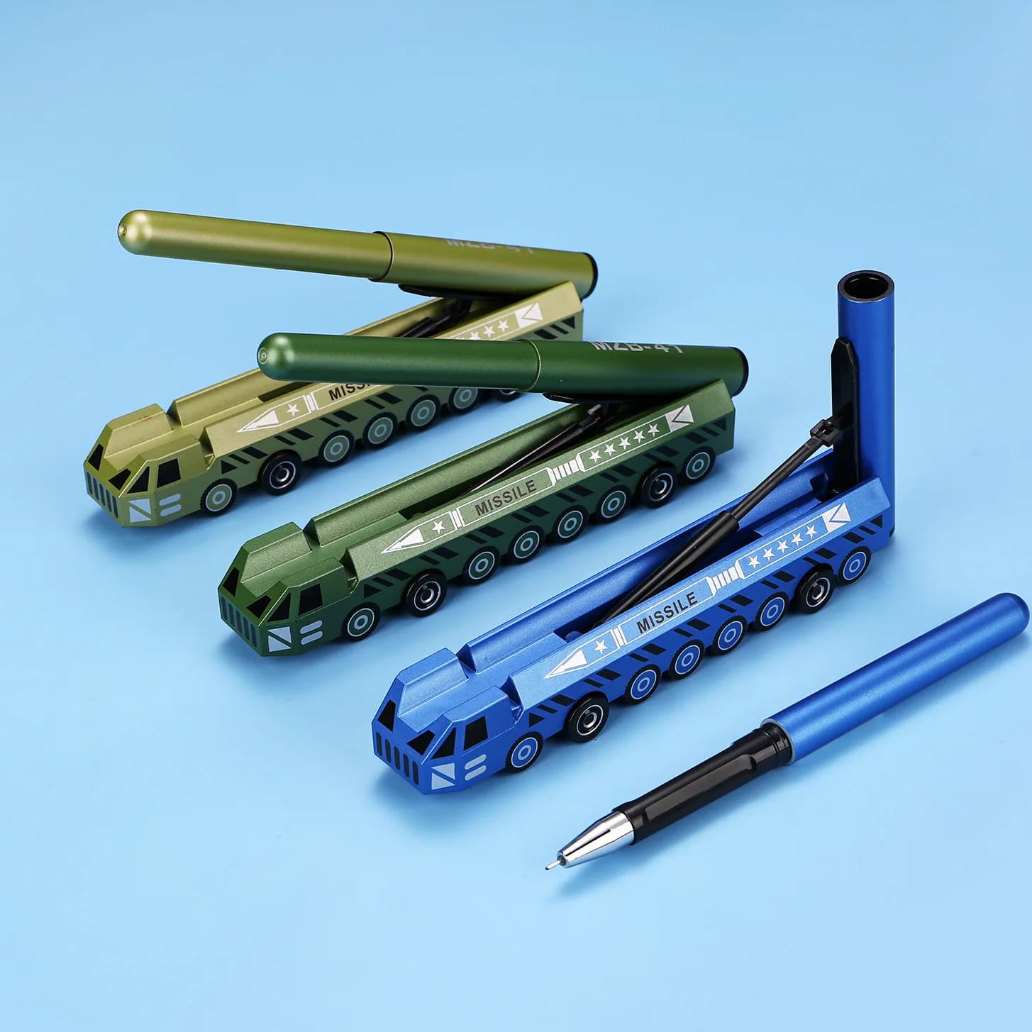 Missile creativo Penna neutra Giocattoli Lancio balistico Veicolo Scrittura liscia Penne gel nere Modello Penna da scrivania Cancelleria per ufficio scolastico