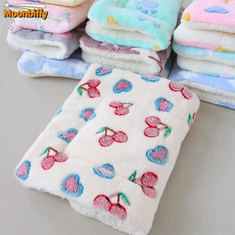 Soft Pet Fleece Mat For Pets Thickened Pet Cover Dog Puppy Pad Cat Bearing for Sofa Warm Keeps Sleep Cover for Home Kot