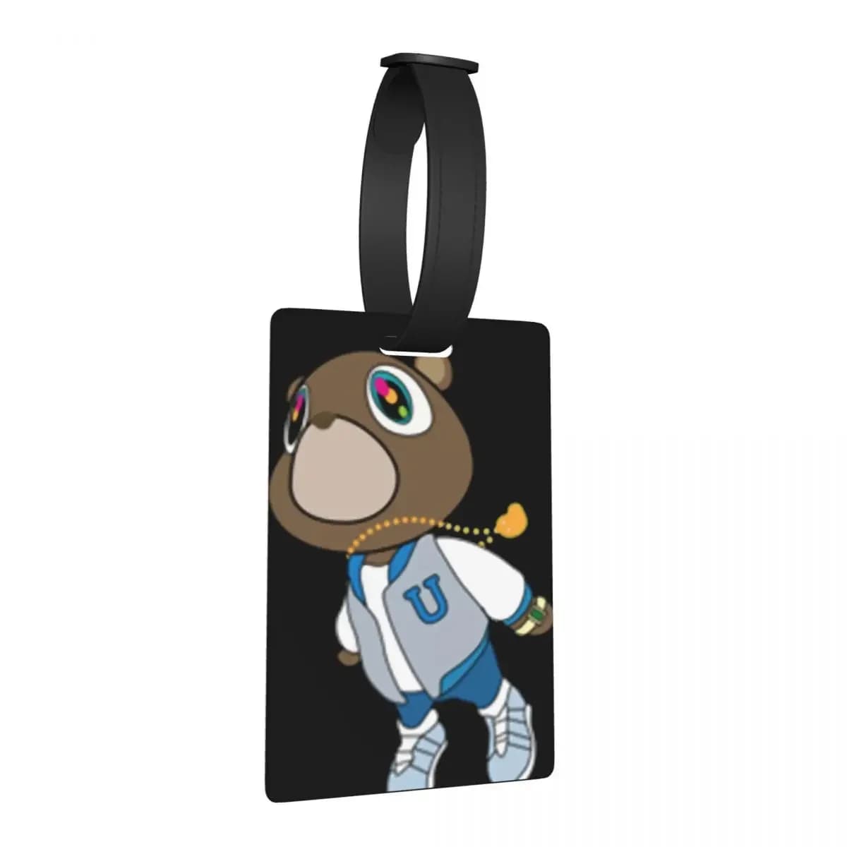 Kanye West Dropout Bear Chicago Etichette per bagagli vintage per laurea Valigia Etichetta per imbarco per bagagli carina Porta etichette ID Nome Indirizzo