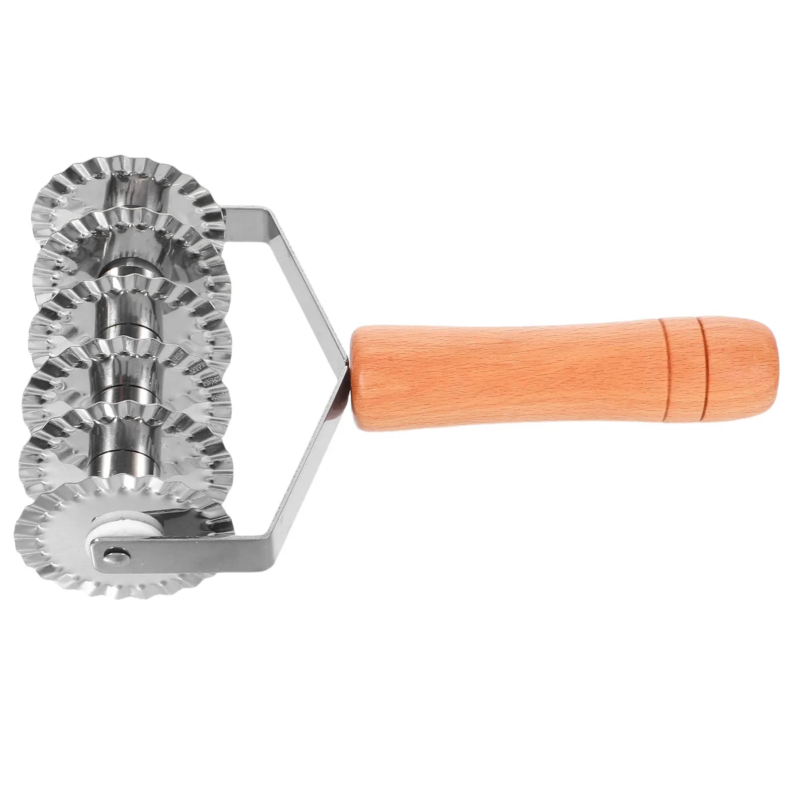 Tagliapasta in Acciaio Inox con Manico in Legno, Utensile Ergonomico da Cucina per Pasta e Impasti