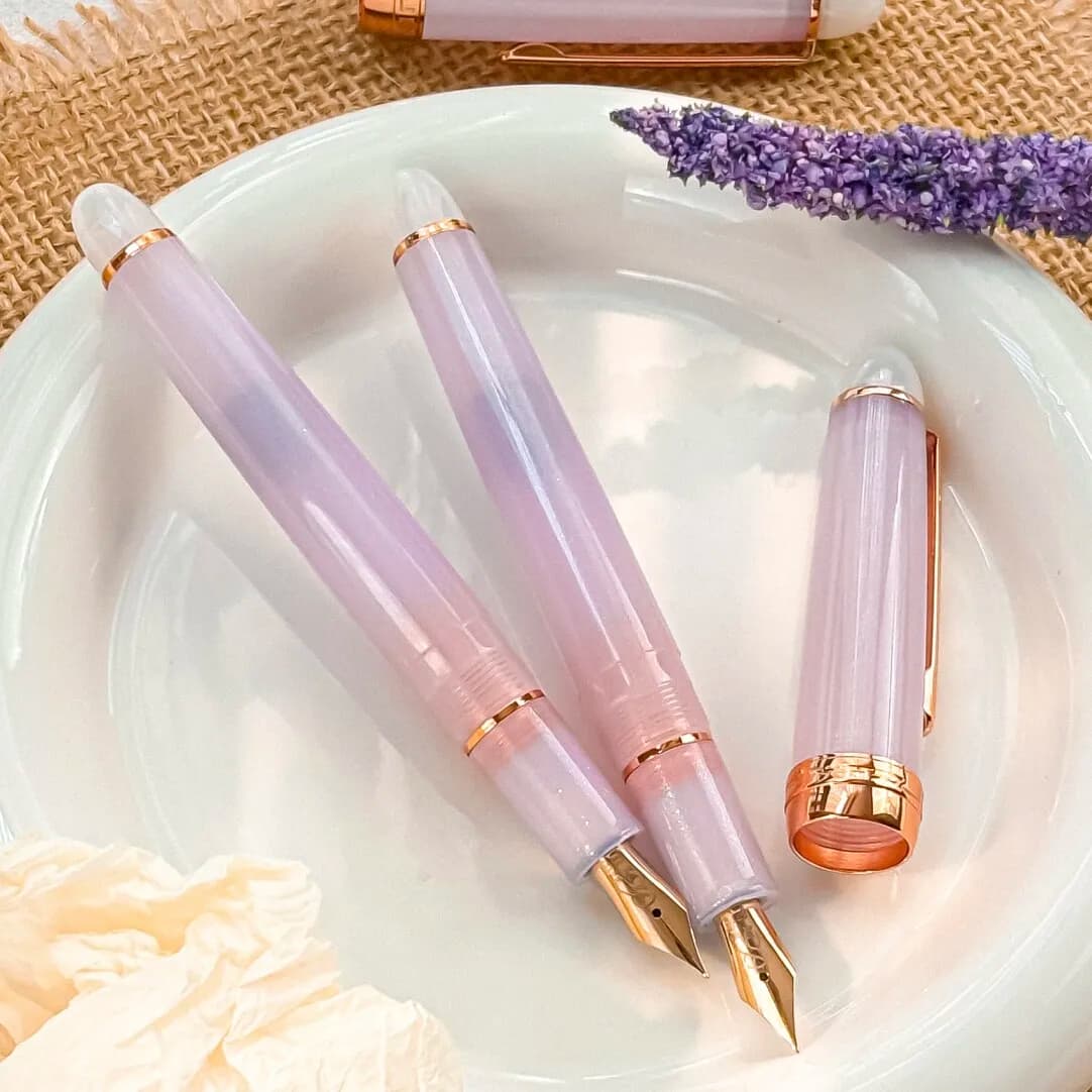 Jinhao 82 Limited Torpedo Dreamy Purple Fountain Pen Rose Gold Clip