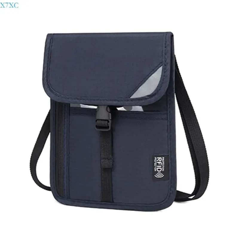 X7XC Portafoglio con chiusura RFIDS, custodia da viaggio leggera + porta passaporto