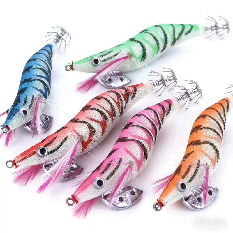Luminous 11CM 13.5G Shaped Shrimp bait, I love for Long-short Sea Fishing Calamari, Artificial bait, Specialized Fishing Equipment for Spigola
