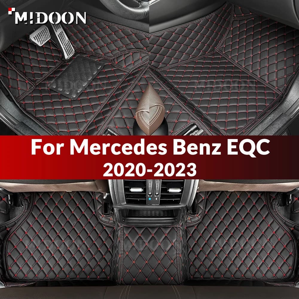 MIDOON Tappetini per auto per Mercedes Benz EQC 2020-2023 23 22 21 Tappetini personalizzati per auto Accessori interni per rivestimento in moquette