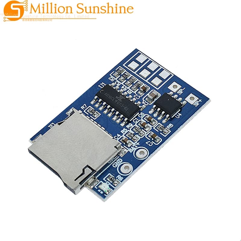 Scheda Decoder MP3 GPD2846A con Modulo Amplificatore 2W per Arduino, Modulo di Alimentazione GM