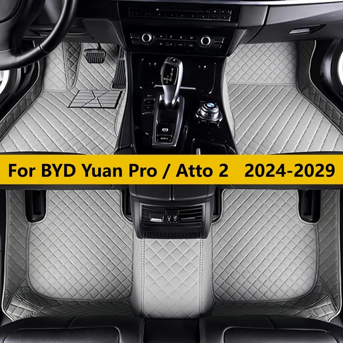 Tappetini Auto Personalizzati per BYD Yuan Pro / Atto 2 2024 2025 2026 2027 2028 2029 Set Completo di Tappeti in Pelle per Auto
