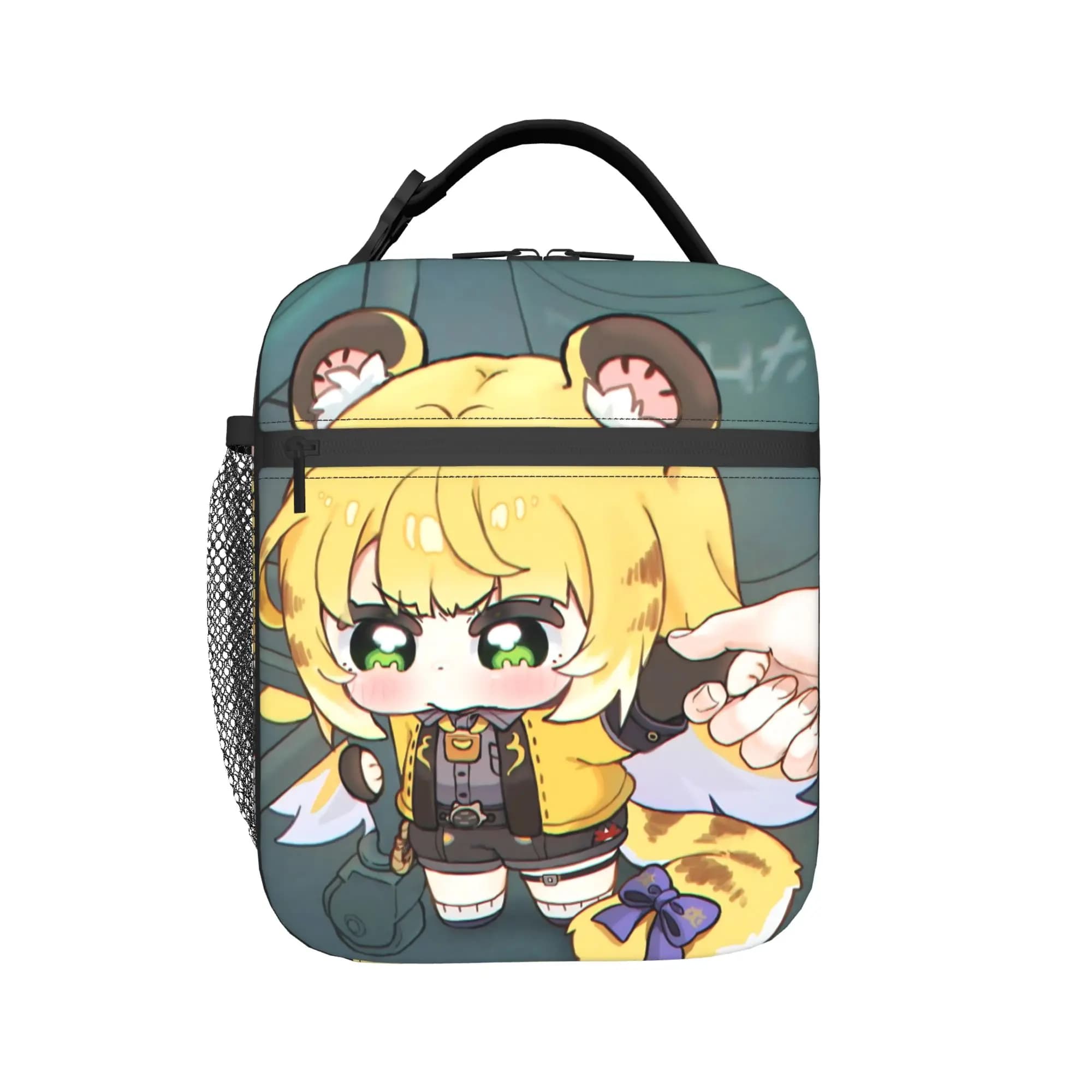 Trickcal C-Chibi Go Games Merch Borsa termica per il pranzo, per picnic, borsa per la conservazione degli alimenti, contenitore termico riutilizzabile per il pranzo