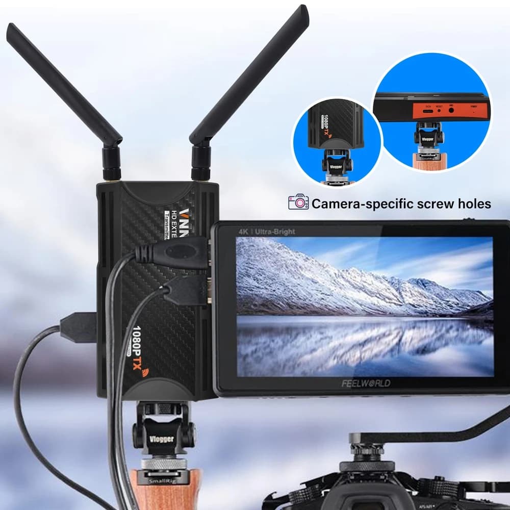 Splitter screen video transmitter wireless HDMI extender for professional live streaming PS4 camera PC to TV