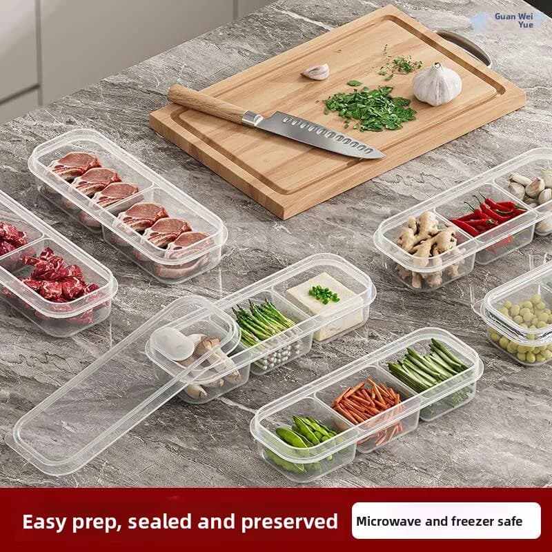 Narrow Refrigerator Food Storage Box Freshness Preservation Freezer Meat Container Home Use Organizing Tool Pure Color Ja...