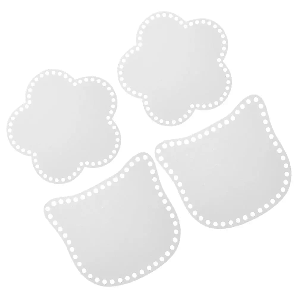 4Pcs Acrylic Crochet Base Board Handbag Shaper Sturdy Decorative Bag Bottom Base for DIY Craft Knitting Practical Handbag Shaper