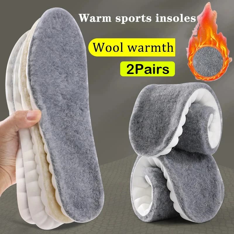 4 pezzi solette termiche autoriscaldanti per piedi memory foam termico in lana calda invernale per uomo donna scarpe sportive cuscinetti per scarpe autoriscaldanti