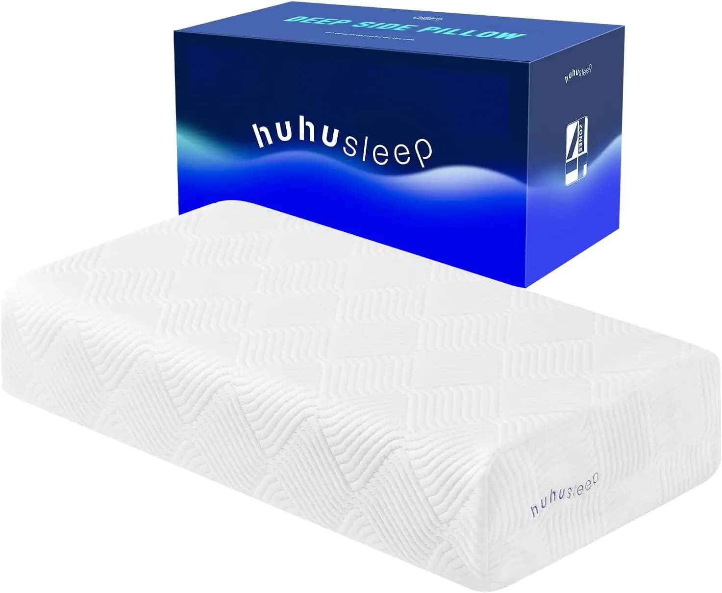 Side Sleeper Pillow with Cooling Cover for Neck Pain Relief 5 Inch Firm Memory Foam