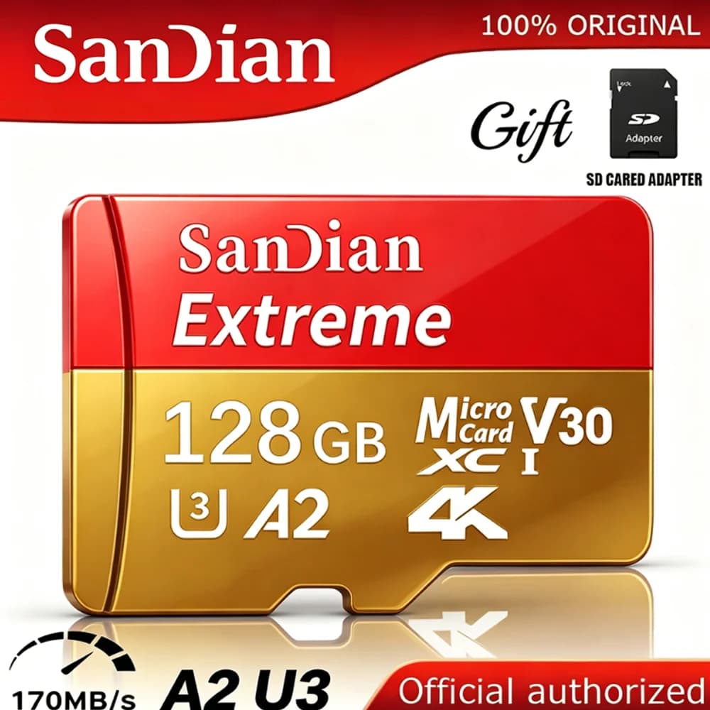 Micro TF SD High Speed Memory Card 32GB 64GB 128GB 256GB 512GB U3 V30 A2 for GoPro Action Cam Gaming Tablet