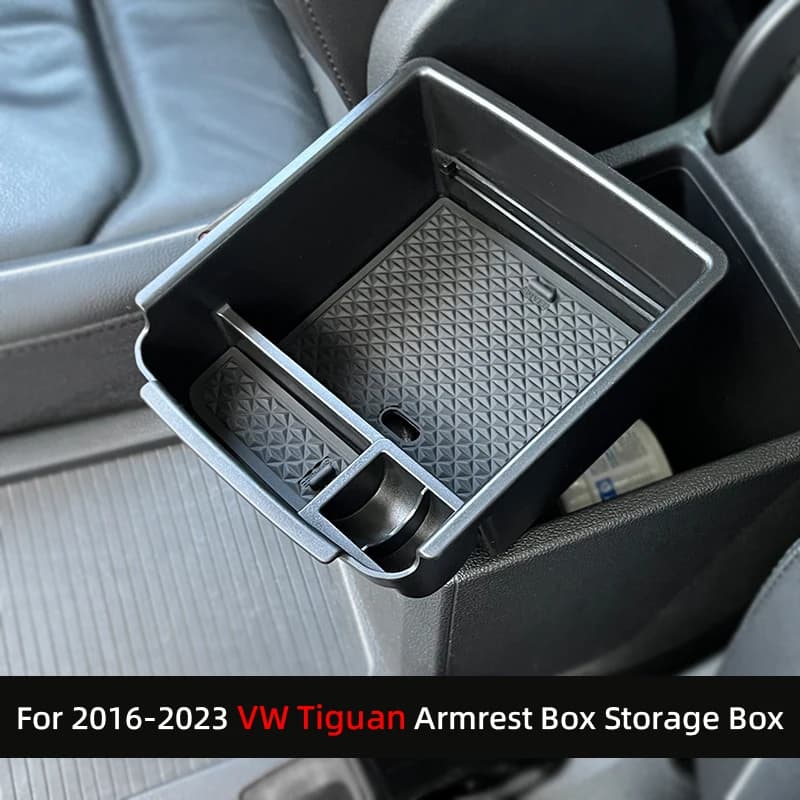 Per Volkswagen Tiguan VW mk2 2016 2017 2018 2019 2020- 2022 2023 Accessori Bracciolo Scatola Centro Scatola di Immagazzinaggio Organizzare e memorizzare