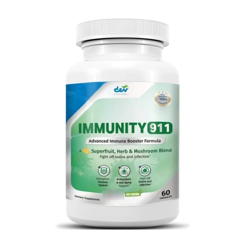 Integratore Immunity 911 - con ingredienti naturali come curcuma, vitamina C, B6, E, zinco, supporto immunitario ad alta potenza, 60 capsule