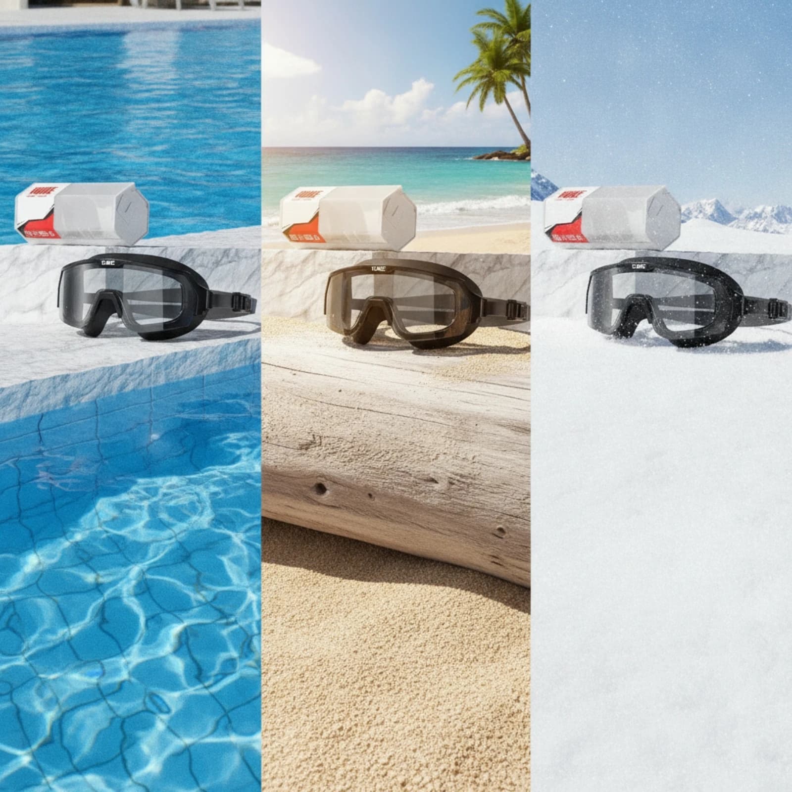 Swim Goggles Clear Vision Swimming Goggles Eyewear Comfortable for Swimmers, Open Water