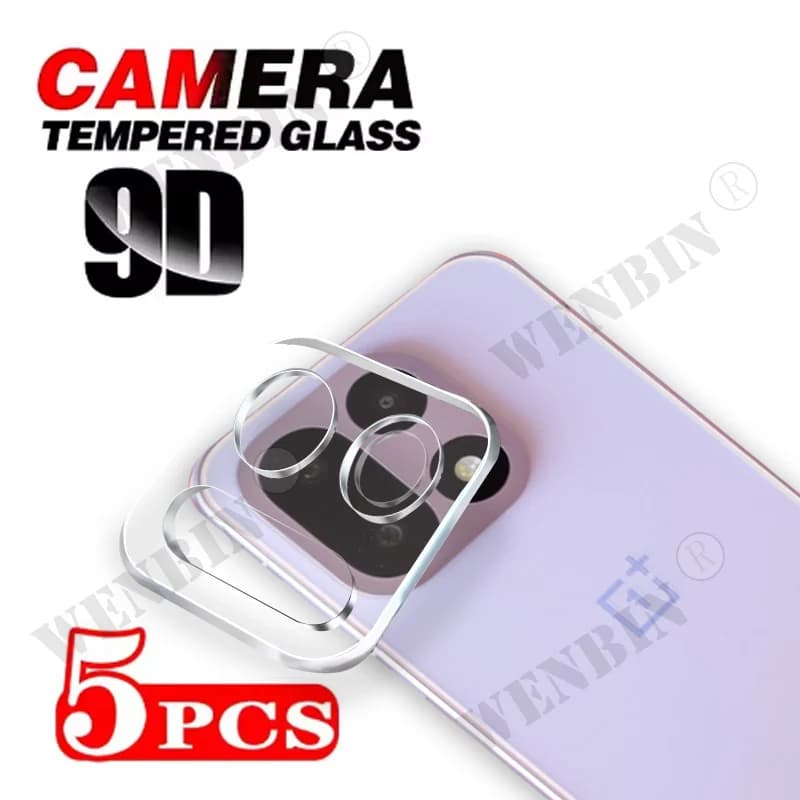 5 pezzi di vetro protettivo per obiettivo fotocamera per OnePlus 15 15R 13 13R copertura completa vetro protettivo 3D per pellicola fotocamera