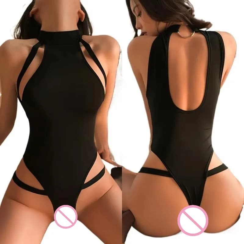 Camicia da notte sexy Donna Lingerie per il sesso Con apertura sul cavallo Backless Hot Porn Body intero Costume erotico Abito da babydoll Intimo