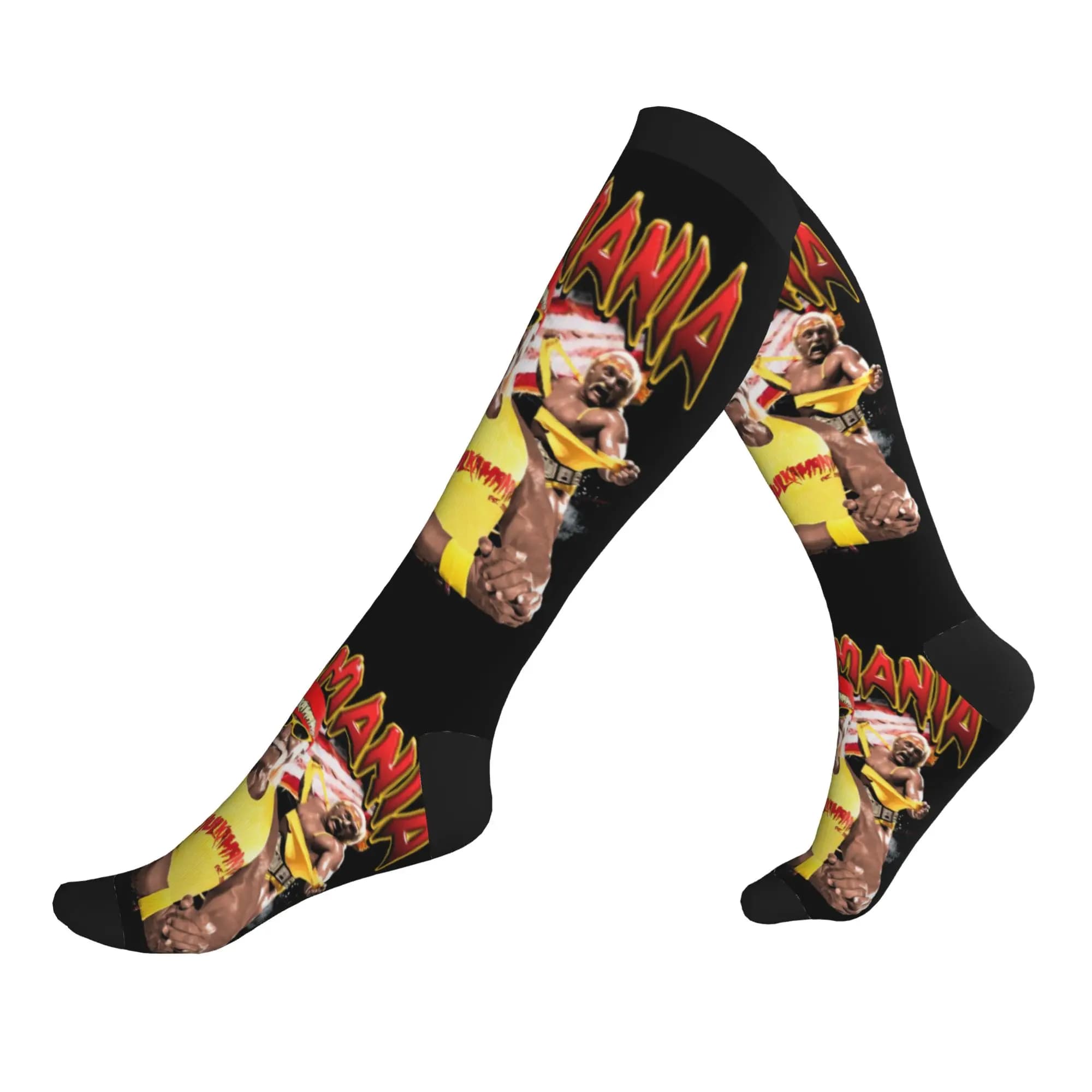 American Pro Wrestling Hulk Hogan Mens Sports Compression Socks Unisex Fun Spring Summer Autumn Winter Dress Socks