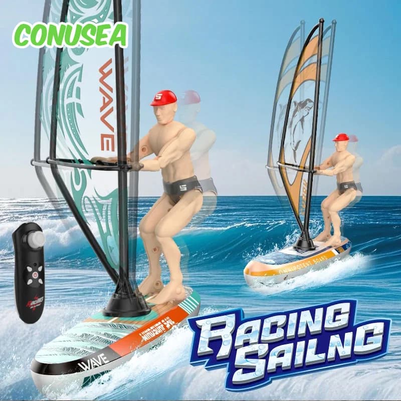 Barca acrobatica Rc Barche a vela telecomandate Corse Altalena abbagliante Equilibrio competitivo Kayak Giochi all'aperto Giochi d'acqua Bambini