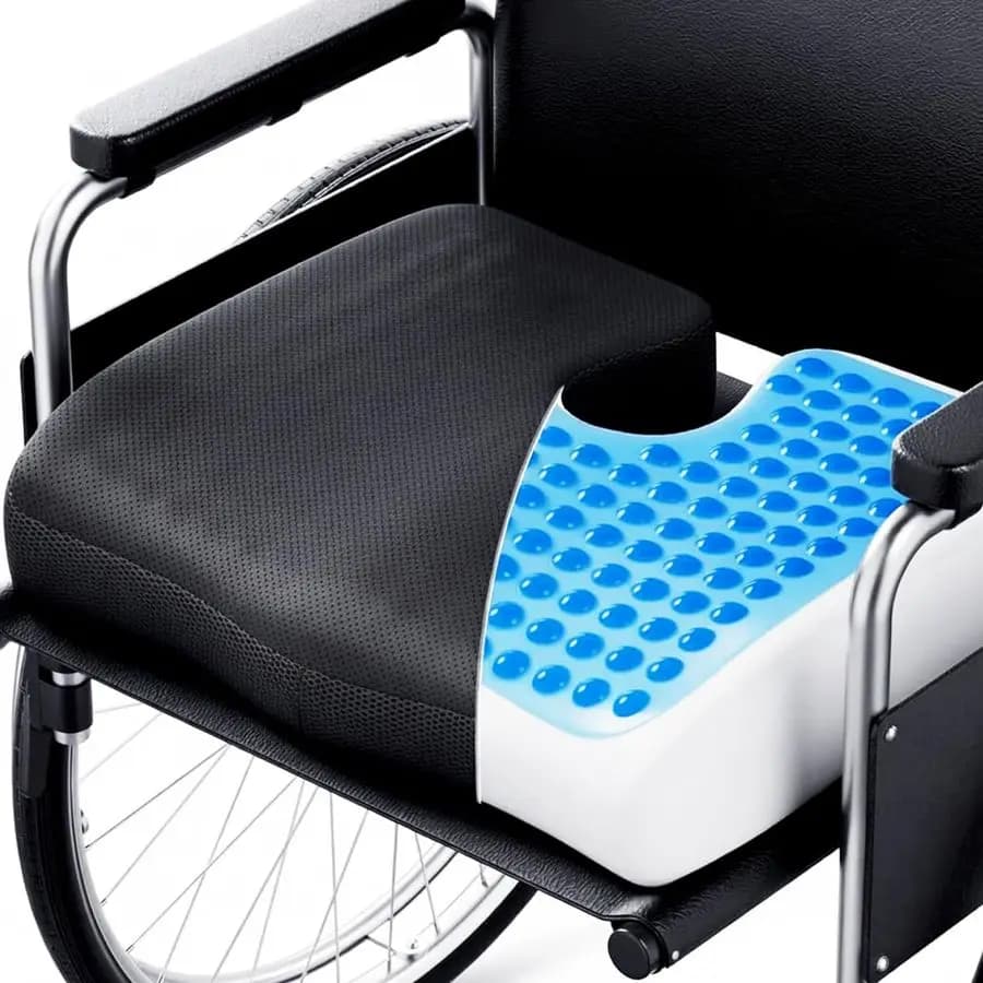 Cuscini per Seduta Rinfrescanti, Cuscino Ergonomico, Tessuto in Seta Impermeabile, Cuscino per Sedia da Ufficio in Memory Foam con Gel Rinfrescante per Supporto Anca