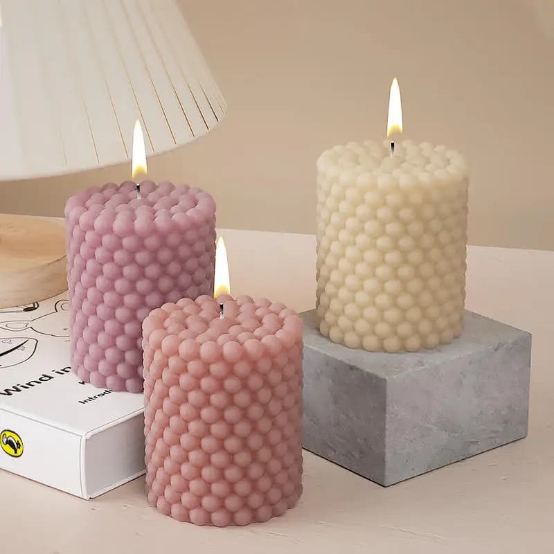 3D Cylinder Shape Candle Silicone Mold Scented Candle Craft Gift Making Wax Molds DIY Epoxy Resin Plaster Soap Casting Mould
