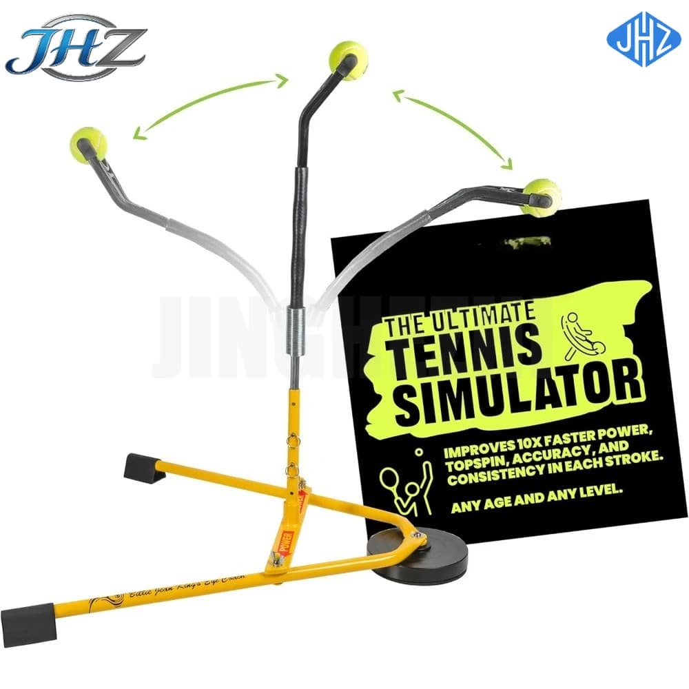 JHZ Nuovo Ausilio per l'Allenamento di Tennis - Pratica con la palla in movimento a casa tua, senza bisogno di campo, senza raccogliere la palla - Per Junior, Professionisti e Famiglie