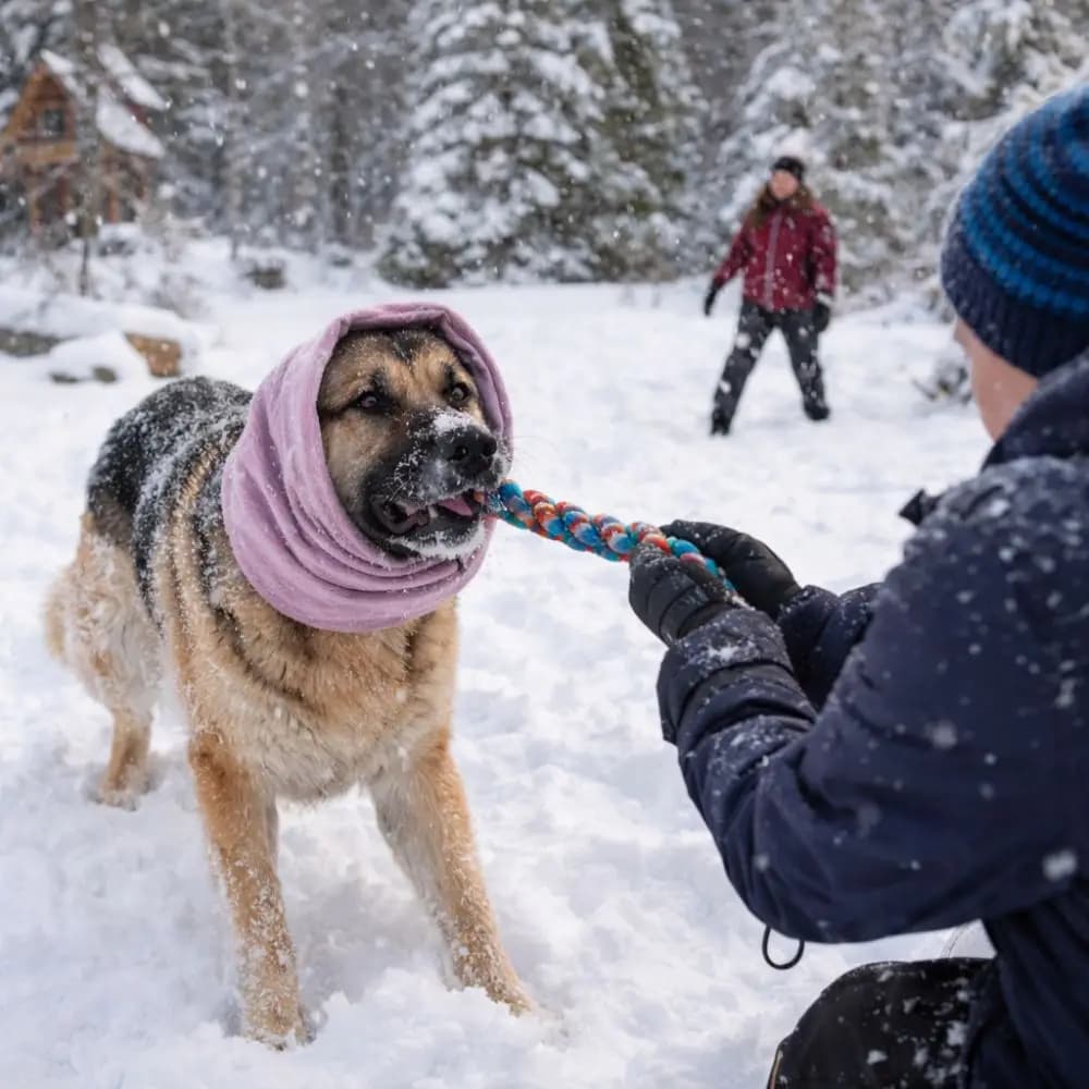 Calda copertura per orecchie di cane Protezione antirumore antisabbinamento Foulard calmante Comodo cappuccio lenitivo per animali domestici antitronomo Toelettatura