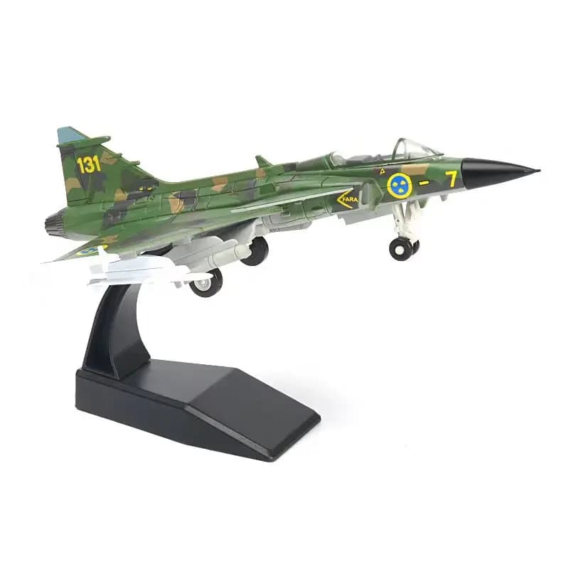 1:72 Scale JAS 39 Gripen Fighter Aircraft Quick Assembly Model Kit DIY Plastic Model Plane with Stand Aviation Collectible Gift