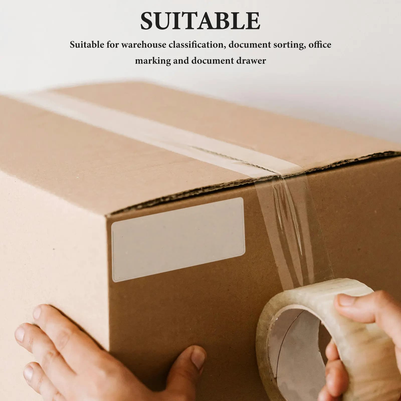 24 pezzi di etichette trasparenti impermeabili, portaetichette autoadesivi in plastica trasparente per contenitori, cucina, ufficio, scaffali del magazzino