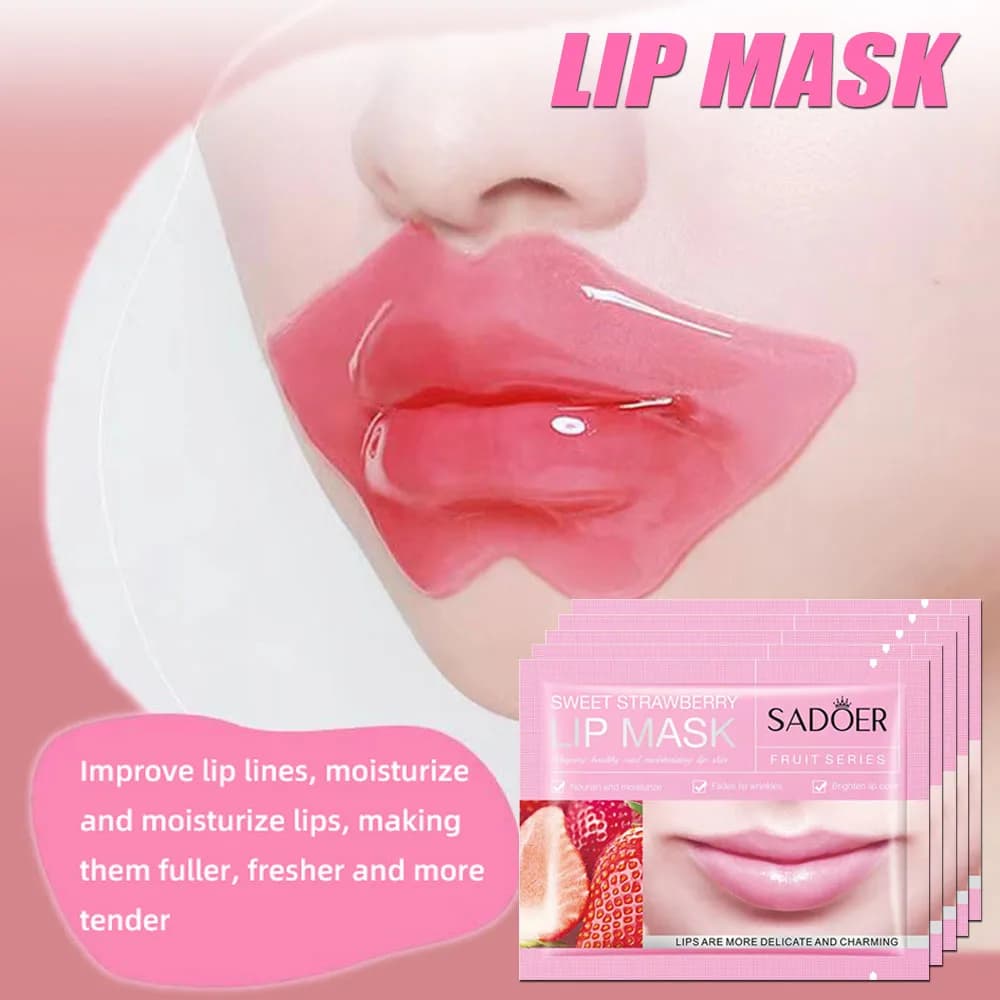 3/5/10/20/30pz Mask Pink Hydrating Lip Nutrient, Patch Lip in Crystal Collagen Gel, Sexy Lip Pulmerizer, Lip Skin Care