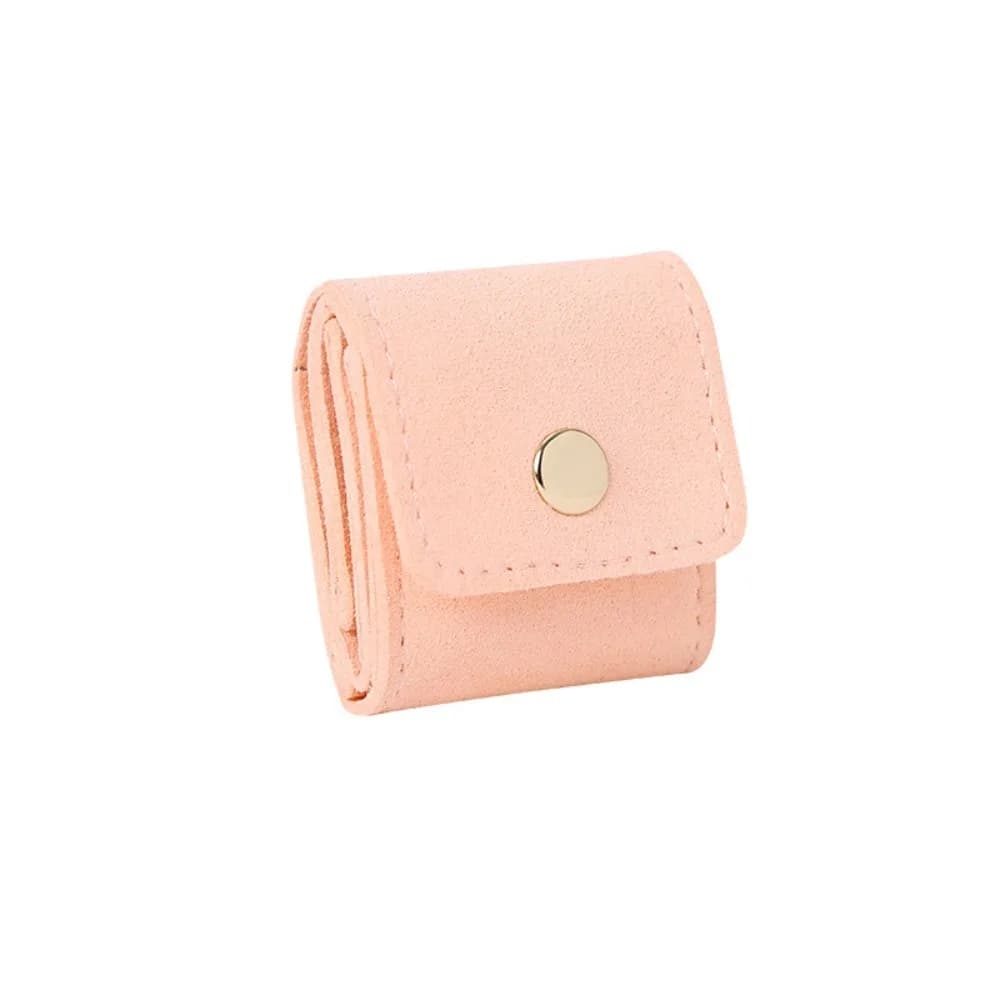 Mini Velvet Jewelry Display Bag Flip Cover Simple Foldable Necklace Ring Packing Bag Earrings Organizer Storage Case