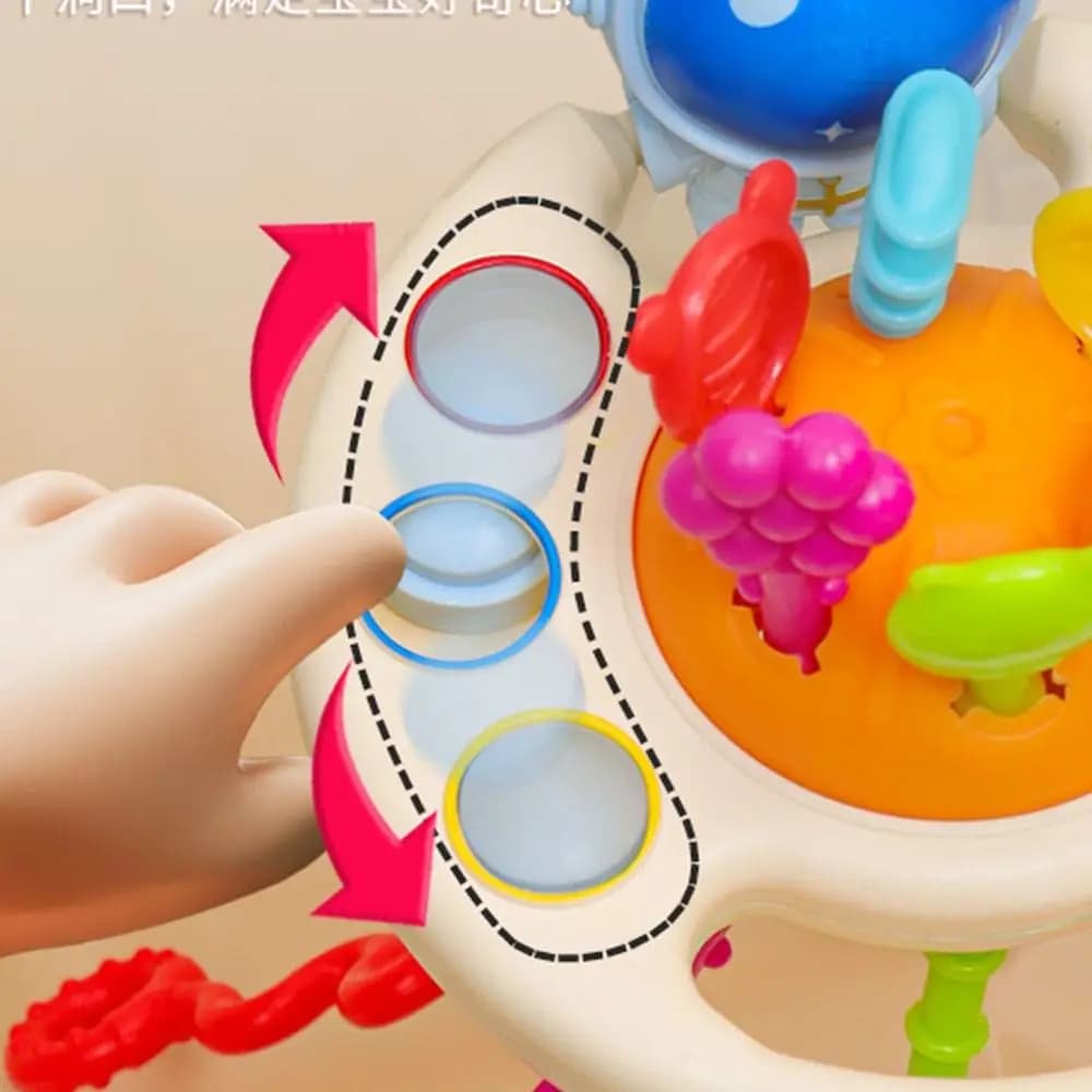 Regalo per UFO in silicone bollente 1-3 anni Giocattoli Montessori per bambini Sviluppare la dentizione Giocattoli sensoriali Giocattoli educativi per bambini