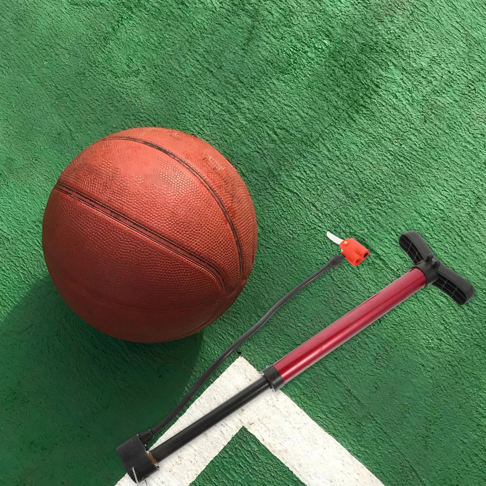 Pompa per Bicicletta Professionale Portatile, Compatta e Leggera, Gonfiatore ad Aria Azionato a Pedale per Pneumatici di Bici, Moto, Palloni e Attrezzature Sportive