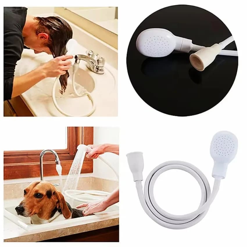 Practical New 1.2M Dog Pet Bath Shower Head Pet Bath Hose Sink Spray Drain Filter Hair Washing Hair Clipper Shampoo Pet Kitchen