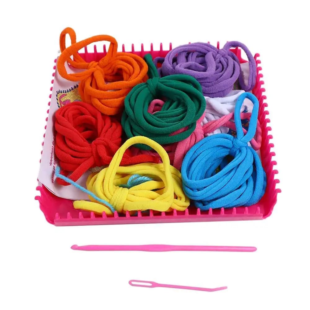 Handcraft Pot Holder Loom Knitting Kits Loom Frame Knitting Potholder Loops Crafts Kit Crafting Kit Rope Ring Weaving