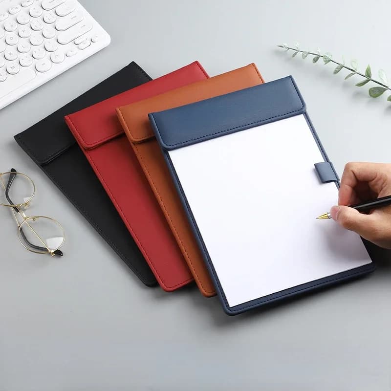 A4 Conference Folder Business Stationery Folder Leather Contract File Folders Memo Pad Clip Board Writing Clamps Office School