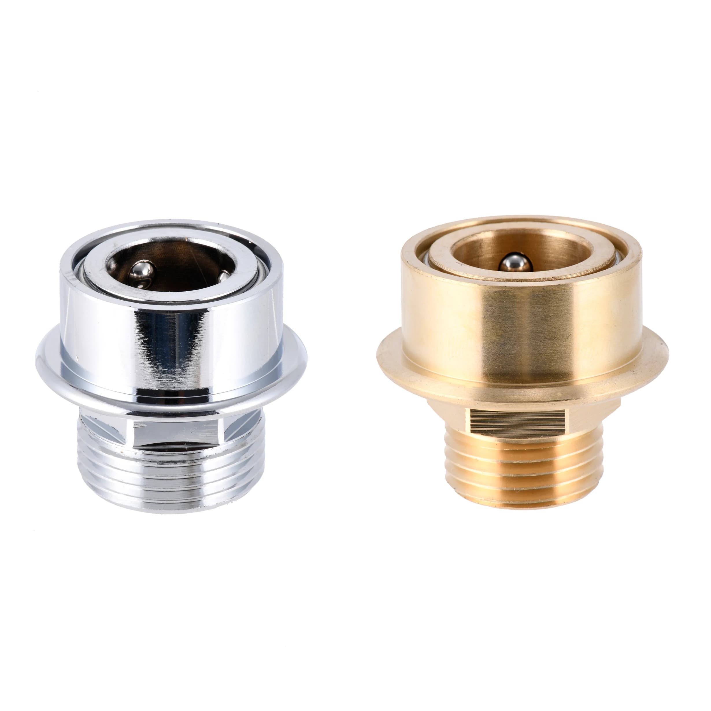 1PC Brass Washer Faucet Adapter Quick-connected snap converter for 1/2"3/4" threaded input tube.