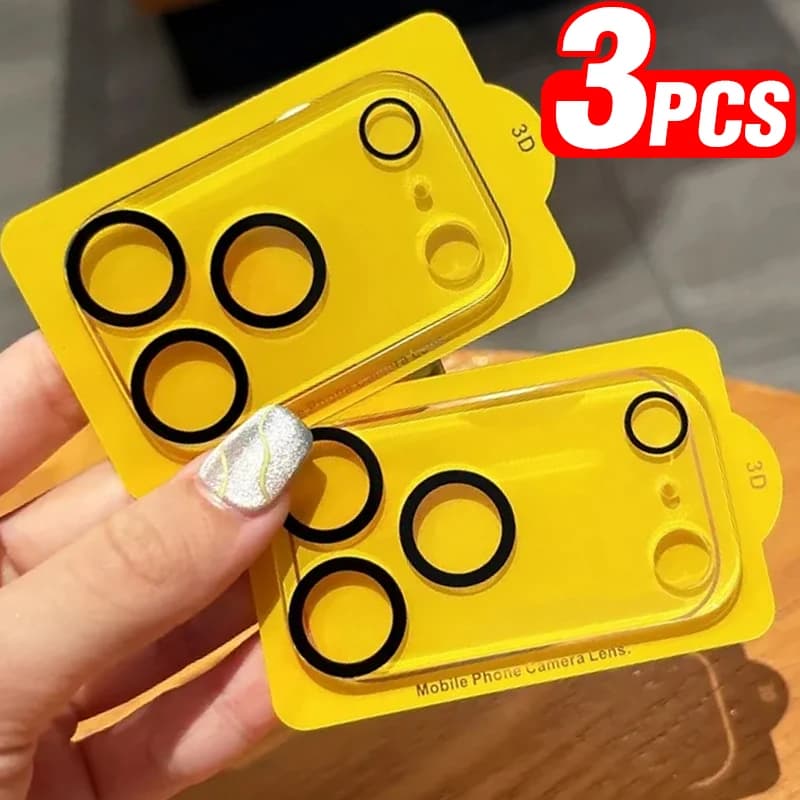 3PCS Tempered Glass Camera Lens Protectors DYM for IPhone 17 Pro Max Air 16ProMax 15 14 13 HD Clear Lens Protective Films Glass